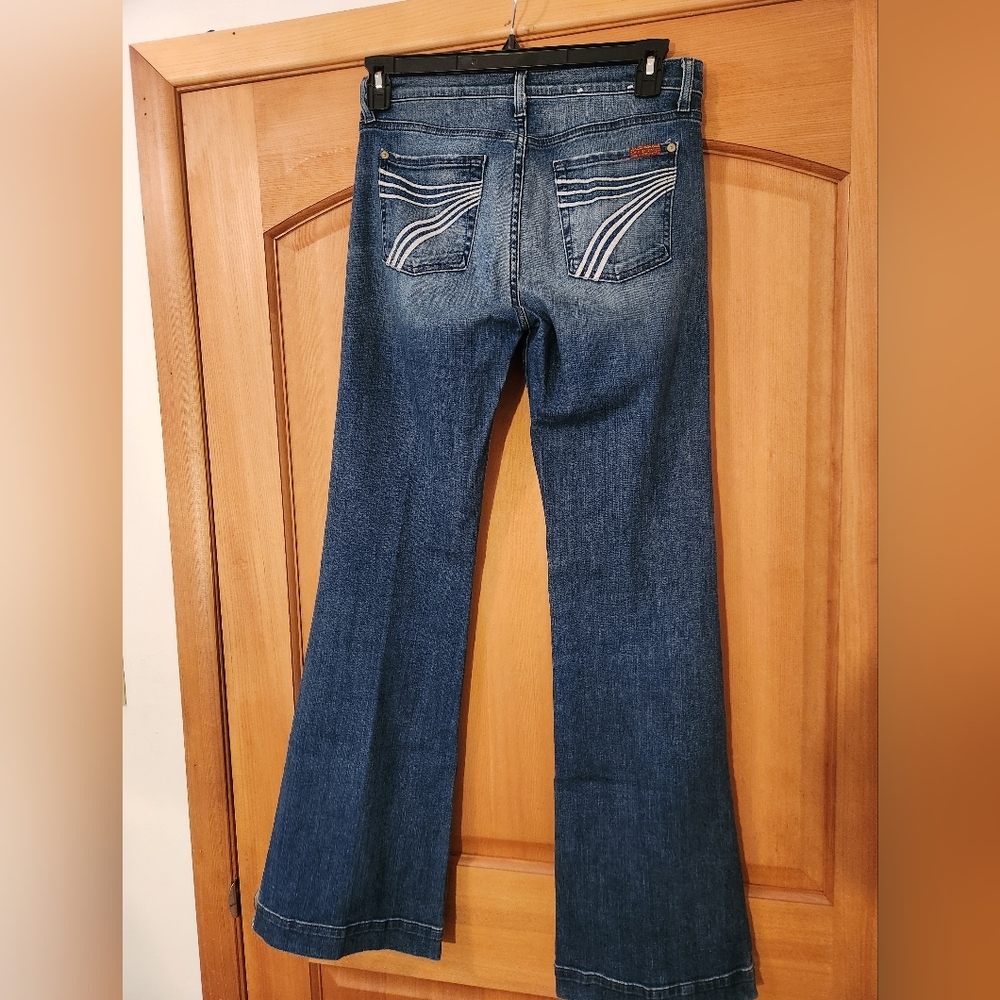7 For All Mankind Dark Wash Wide Leg Dojo Jeans- Size 29